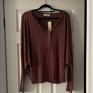 Doe & Rae Brown Button Down Shirt